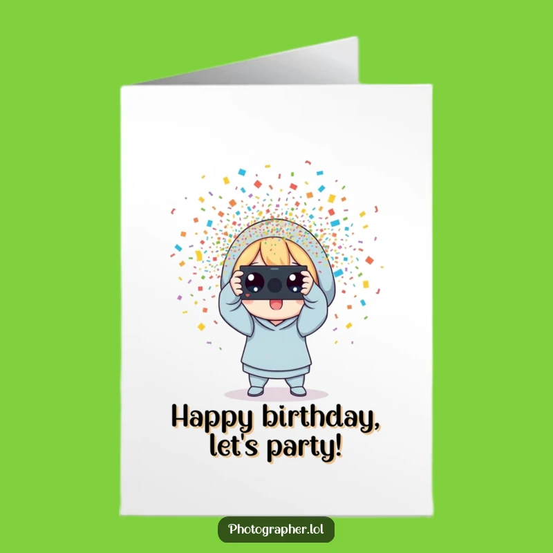 Free Printable Funny Confetti Birthday Card: Photo Snap Surprise, Downloadable Gift