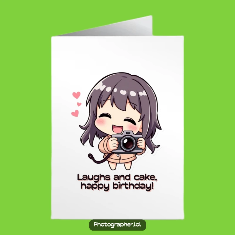Free Printable Birthday Card: Laughing Photographer Captures Birthday Joy!