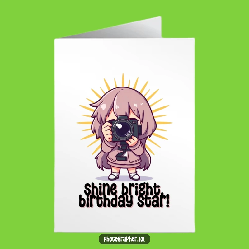 Free Printable Funny Star Birthday Card: Dramatic Camera Pose, Downloadable Gift