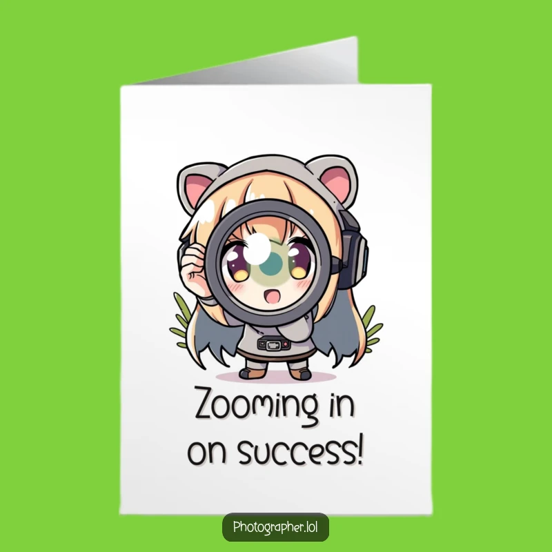 Free Printable Congrats Card: Zoom Lens Focus, Funny Downloadable Gift