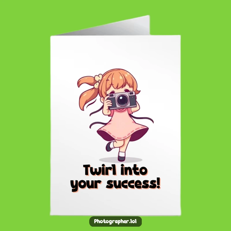 Free Printable Dancing Photographer Congrats Card - Festive Downloadable Gift Idea