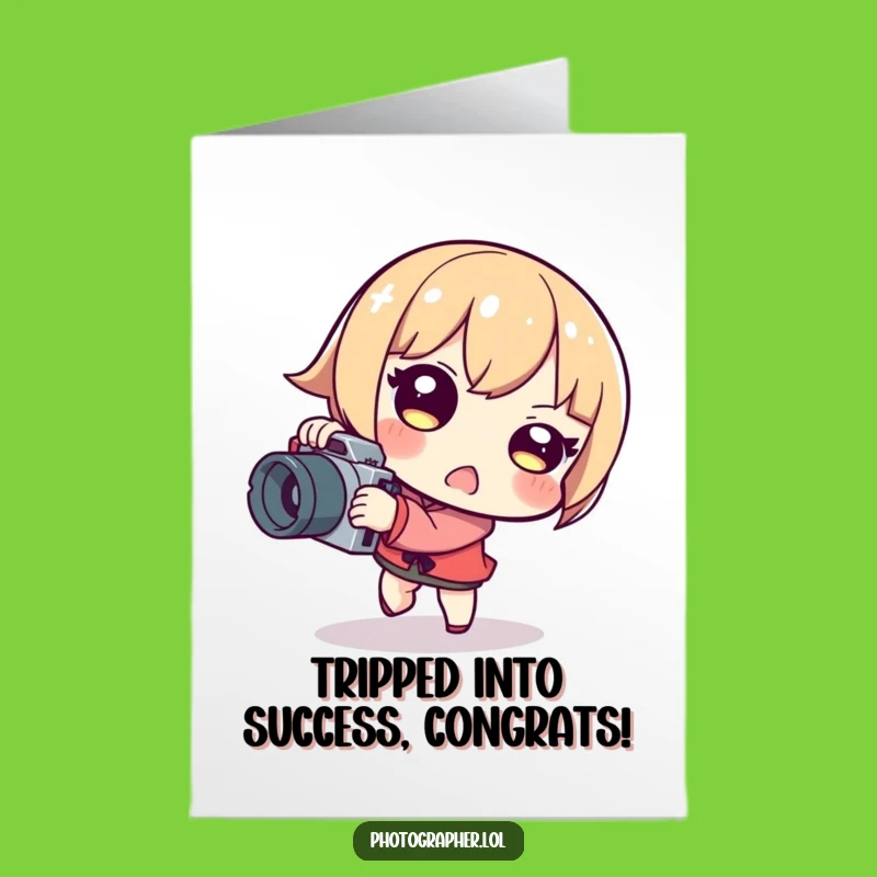 Free Printable Clumsy Photographer Congrats Card - Hilarious Downloadable Gift Idea