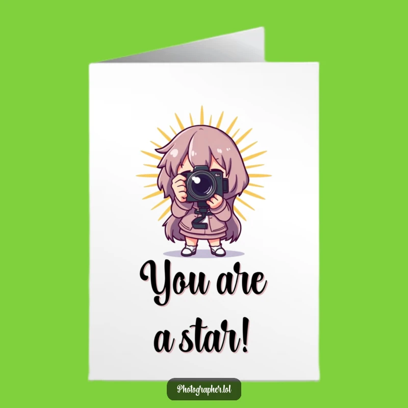 Free Printable Funny Star Congrats Card: Dramatic Camera Pose, Downloadable Gift