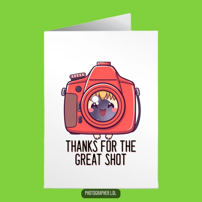 Free Printable Thank You Card: Character Camera Theme, Funny Gratitude Downloadable Gift