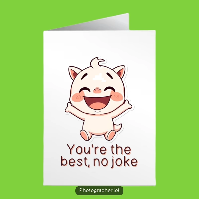 Free Printable Thank You Card: Silly Pose Character, Humorous Downloadable Gift