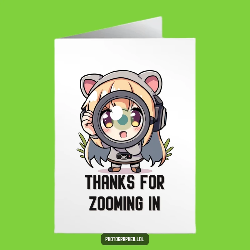 Free Printable Thank You Card: Zoom Lens Thanks, Funny Downloadable Gift