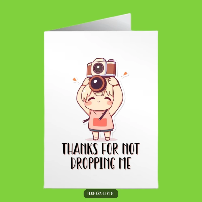 Free Printable Thank You Card: Clumsy Camera Balance, Funny Downloadable Gift