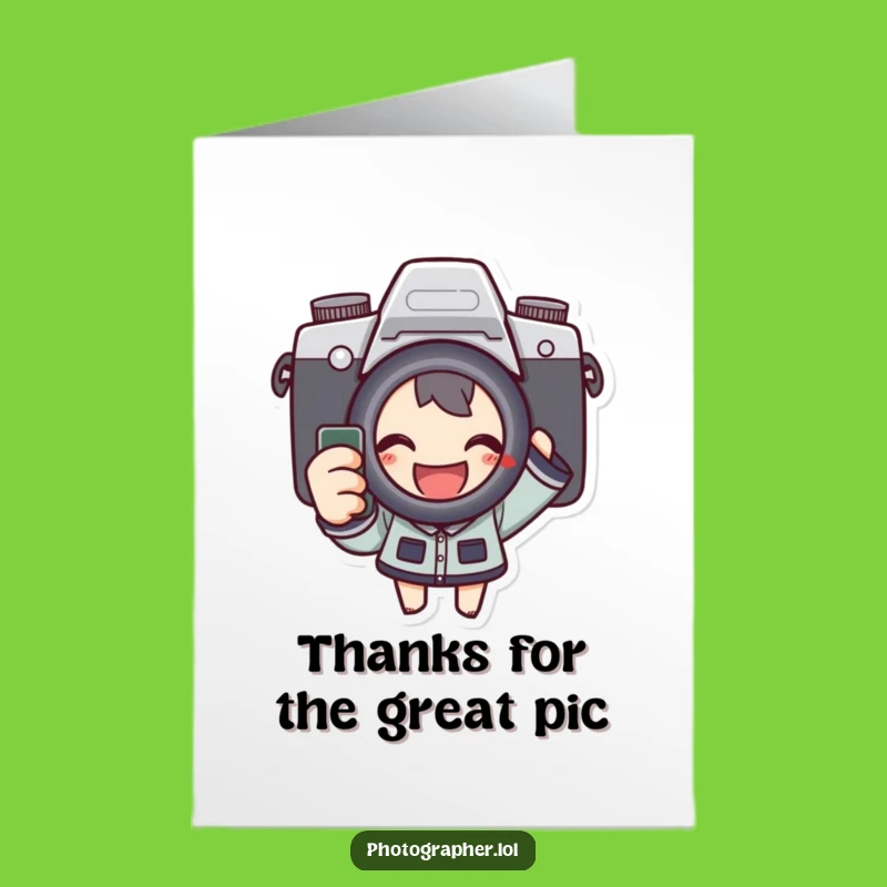 Free Printable Thank You Card: Photographer's Thanks, Perfect Downloadable Gift