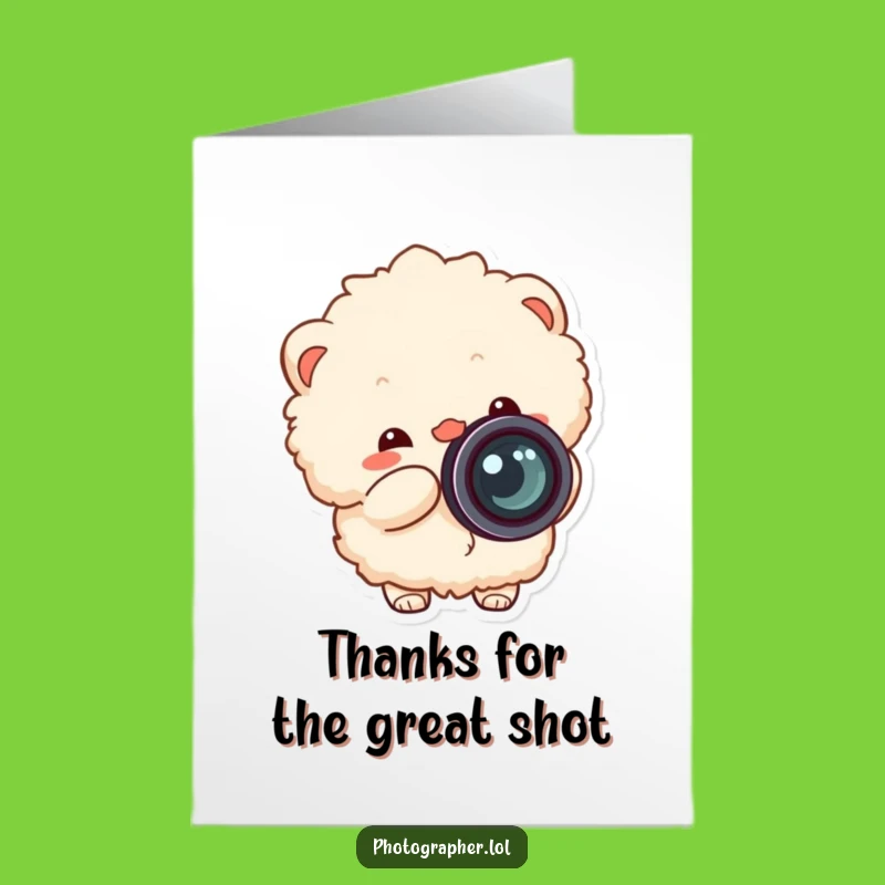 Free Printable Fluffy Thank You Card: Snapping Thanks with Joy Funny Gift