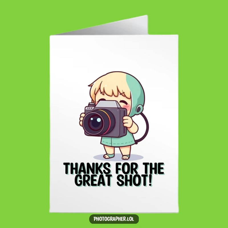 Free Printable Thank You Card: Vintage Camera Character, Express Gratitude with Humor