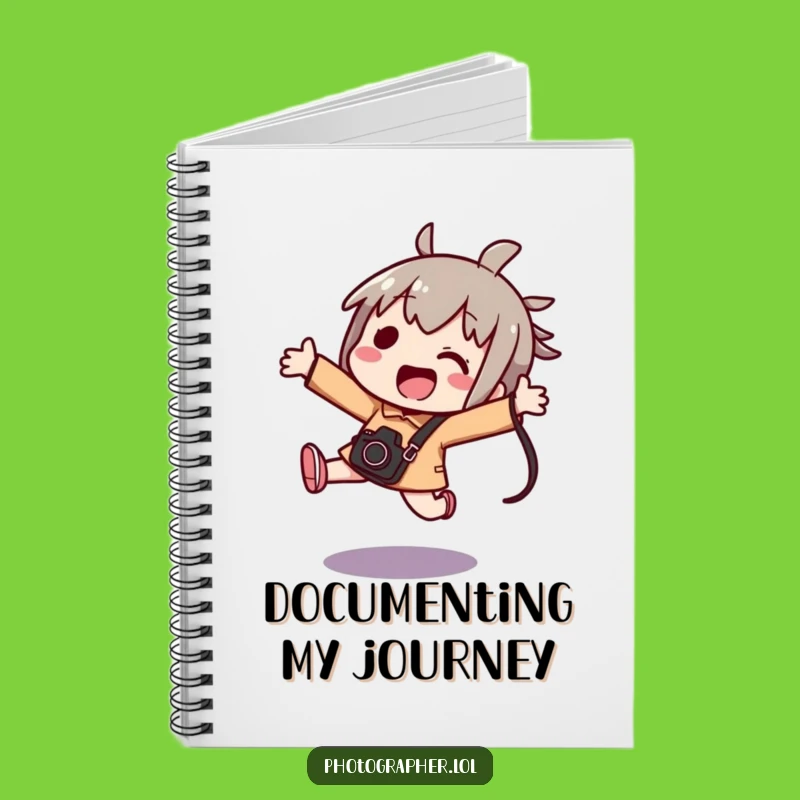 Funny Kawaii Photographer Notebook - Excited Jumper's Photo Journal
