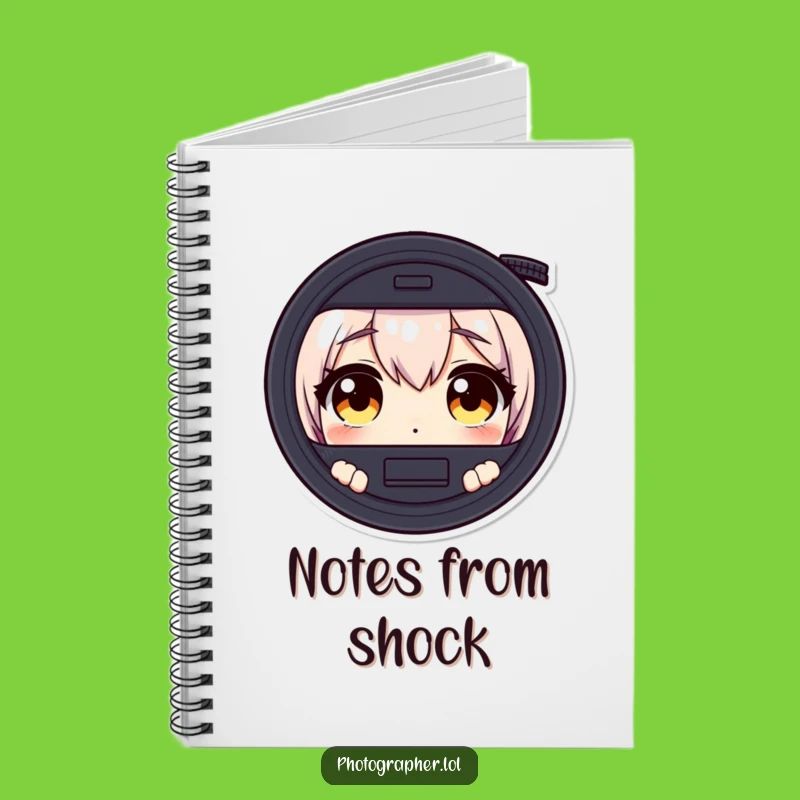 Funny Surprised Photographer Notebook - Wide-Eyed Camera Journal