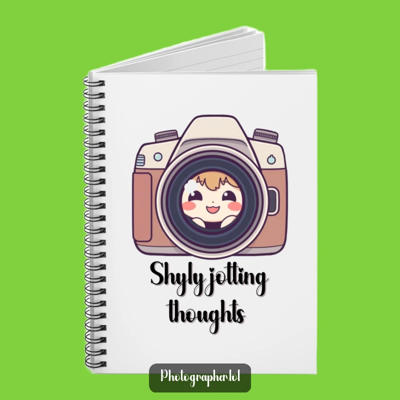 Funny Shy Photographer Notebook: Capture Ideas With A Humorous Camera Character