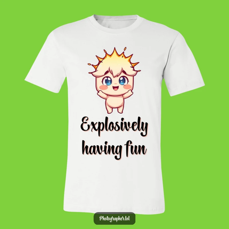Funny Photographer T-Shirt: Flash Bulb Explosion Tee, Fun Experience Gift