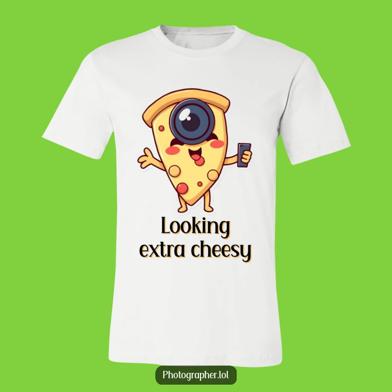 Funny Pizza Selfie T-Shirt: Say Cheese with Every Slice!