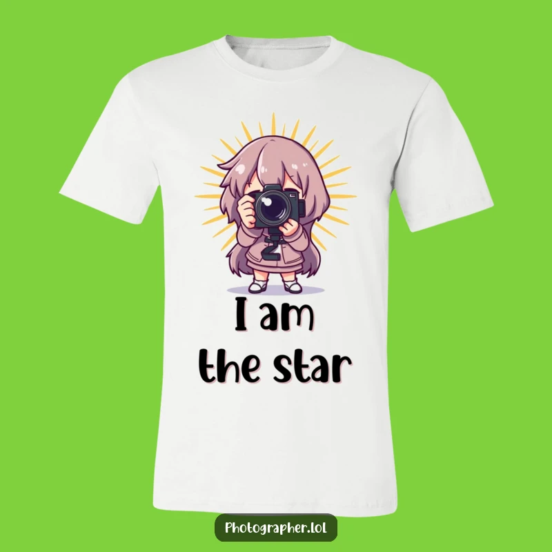 Funny Dramatic Photographer T-Shirt: Star Power Style - Hilarious Gift