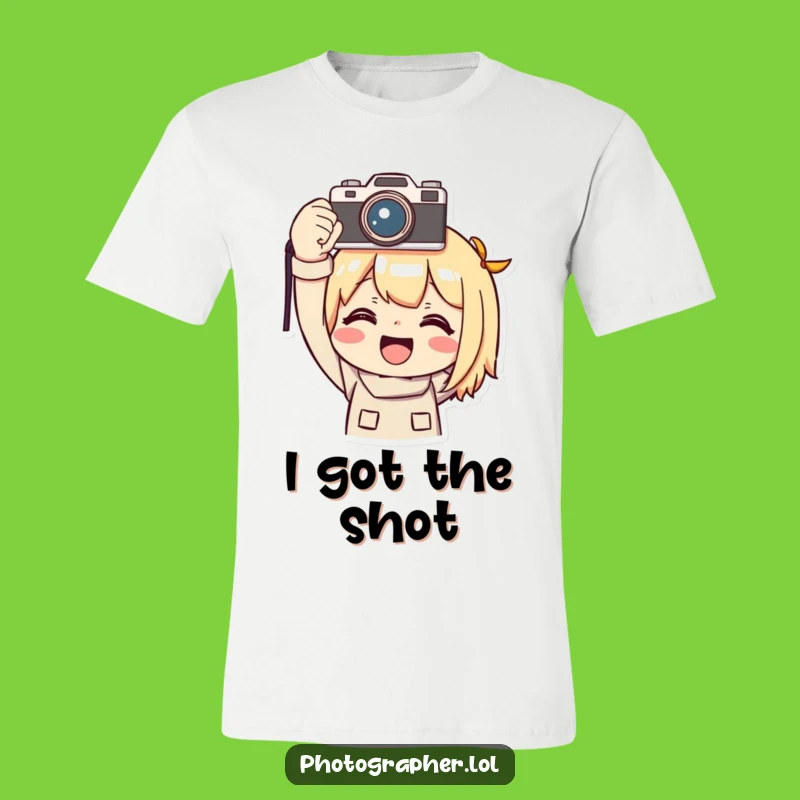 Funny Photographer T-Shirt: Triumphant Smile - Hilarious Photo Enthusiast Gift