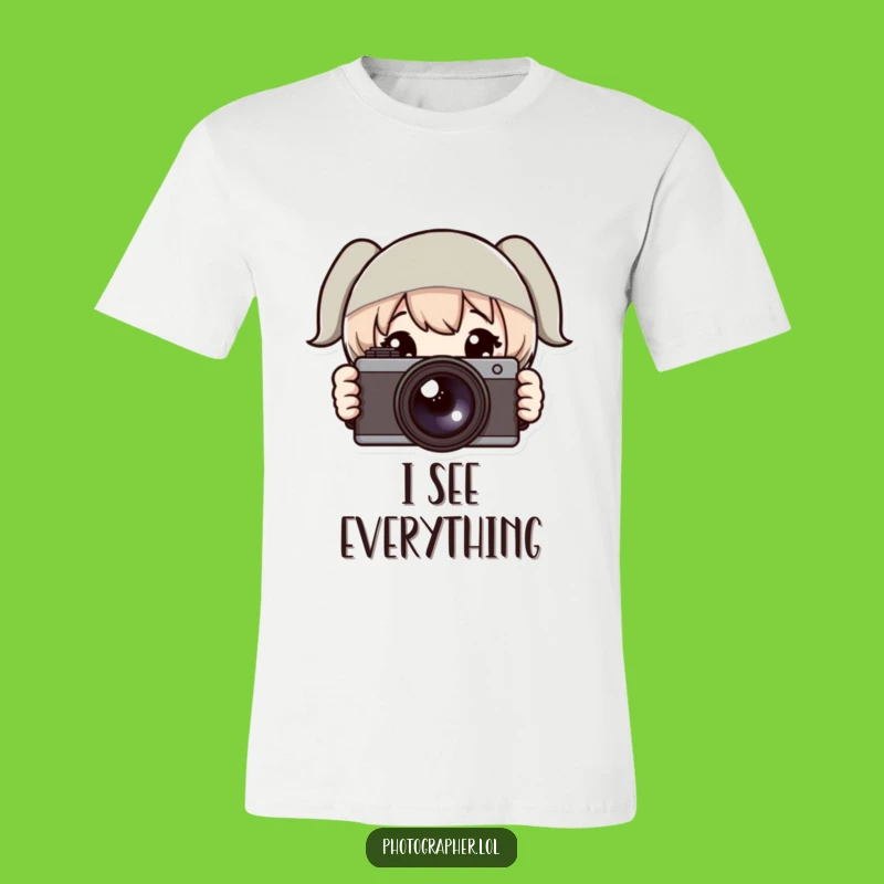 Funny Peeking Camera T-Shirt: Hilarious Gift for Introvert Photographers