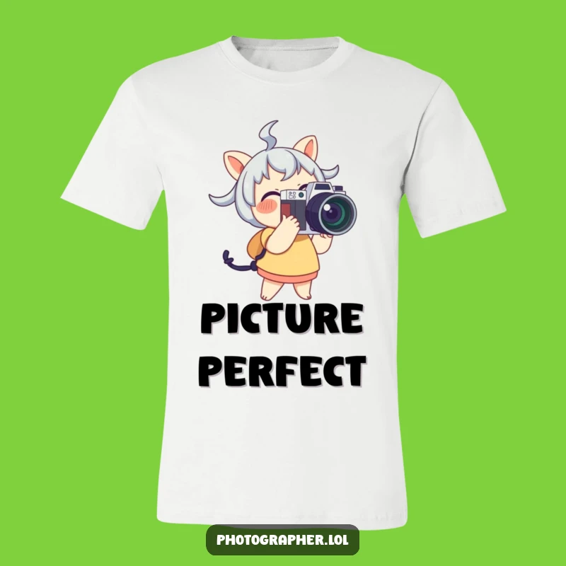 Funny Photographer T-Shirt: Cute Camera Character, Awesome Funny Gift for Snappers