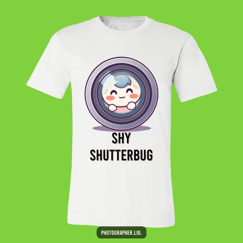 Funny Shy Photographer Tee - Cute Blushing Camera Shirt!