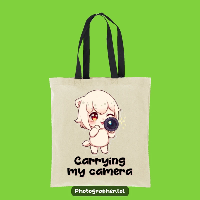 Funny Wink Camera Tote Bag: Carry Your Gear & Humor in Style!