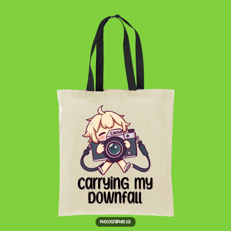 Funny Tripping Camera Tote Bag: Carry Your Mishaps with Humor!