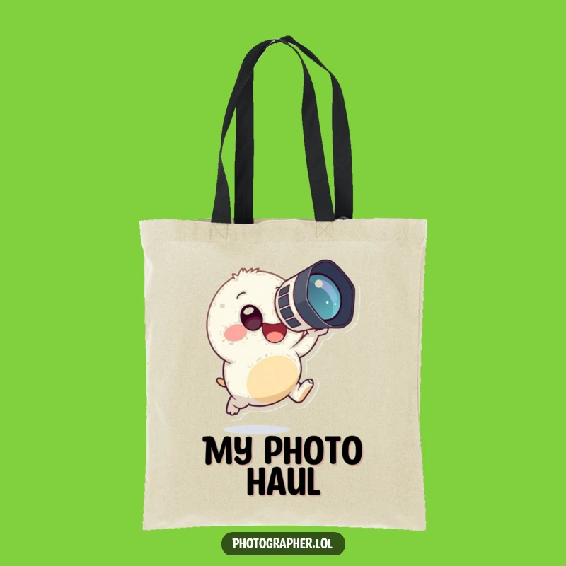 Funny Photographer Creature Tote Bag: Tiny Character, Practical and Hilarious Gift