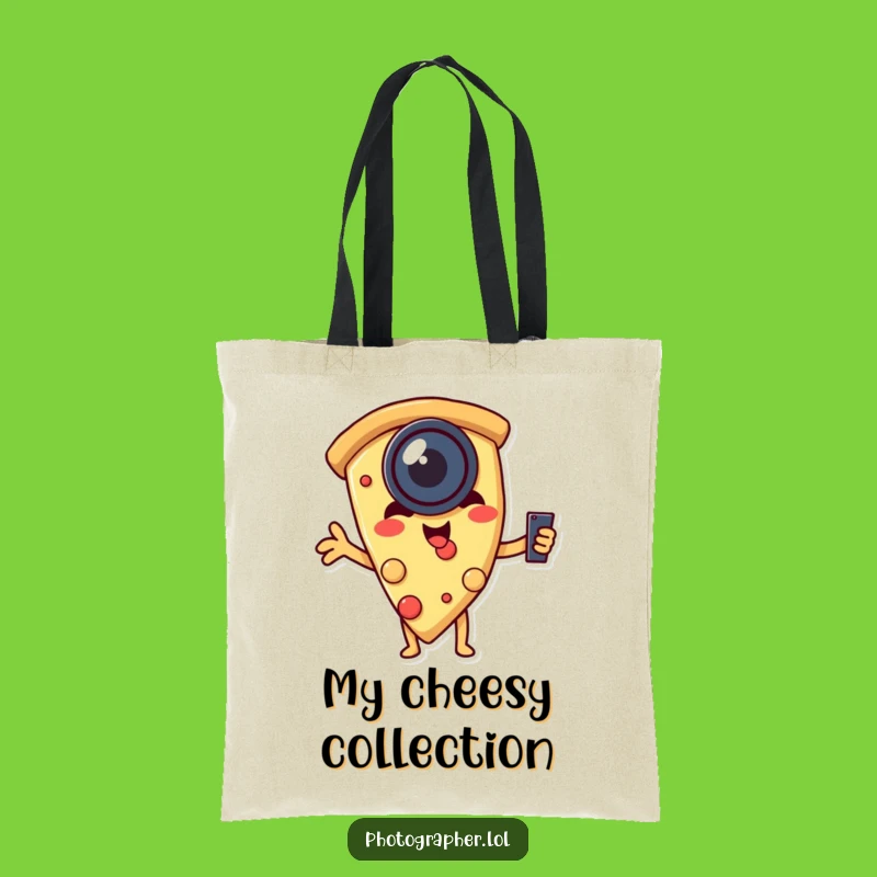 Funny Pizza Selfie Tote Bag: Carry Your Slice of Fun!