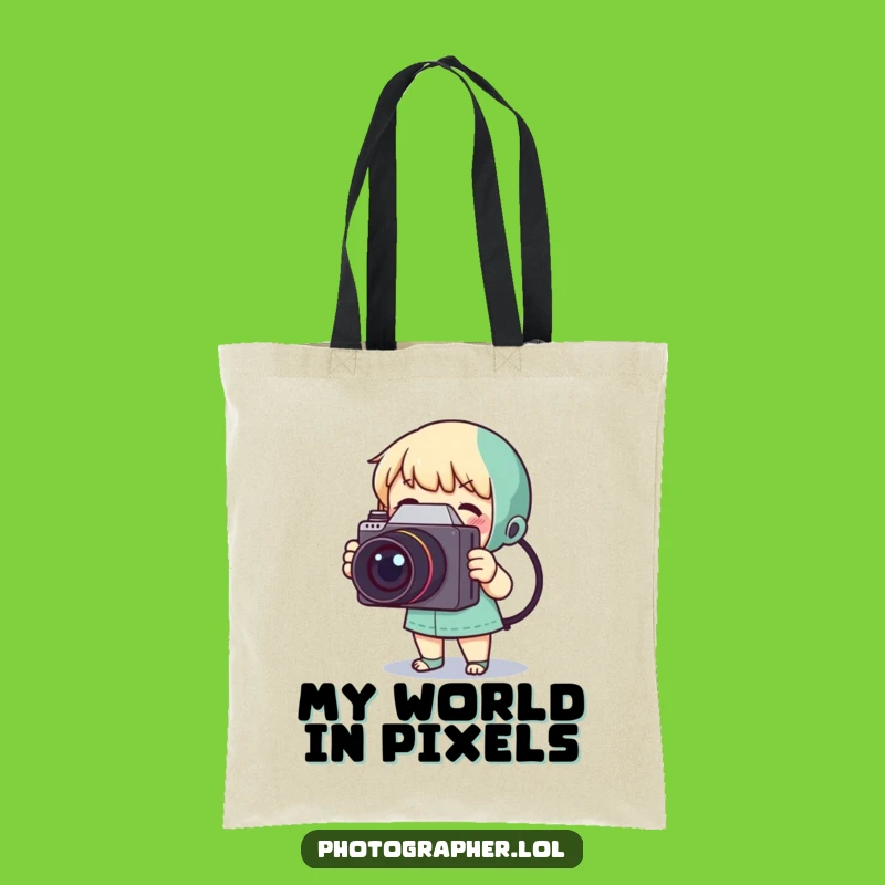 Funny Tiny Photographer Tote Bag: Carry Your Gear with Vintage Camera Style, Gift